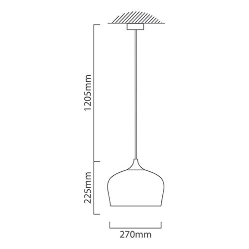 Fjord White And Wood Nordic 270 Pendant Light - Lighting.co.za