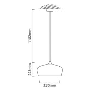 Fjord White And Wood Nordic 330 Pendant Light - Lighting.co.za