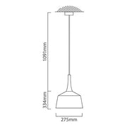 Fjord White Or Black Nordic Bell Pendant Light 2 Sizes - Lighting.co.za