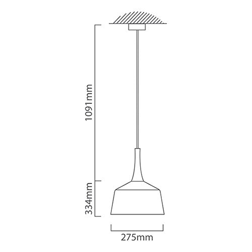 Fjord White Or Black Nordic Bell Pendant Light 2 Sizes - Lighting.co.za