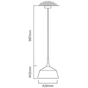 Fjord White Or Black Nordic Bell Pendant Light 2 Sizes - Lighting.co.za