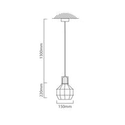 Valerie Mini Cage Copper | Gold Industrial Pendant Light - Lighting.co.za