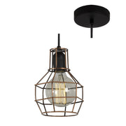 Valerie Mini Cage Copper | Gold Industrial Pendant Light - Lighting.co.za