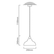 Impi Black and Antique Brass Look Pendant Light - Lighting.co.za