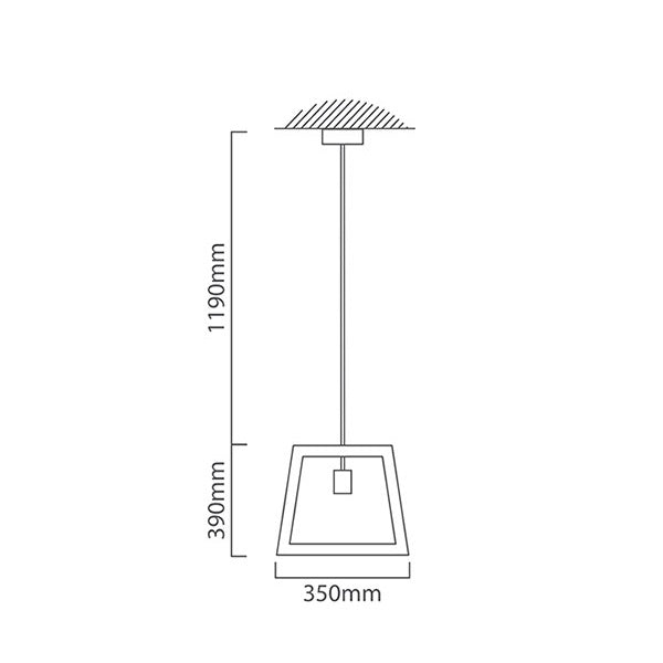 Vino Black And Clear Glass Lantern Pendant Light - Lighting.co.za