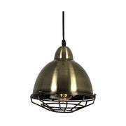 Vibrato Cage Mini Antique Brass Industrial Pendant Light - Lighting.co.za