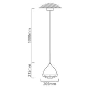 Vibrato Cage Mini Antique Brass Industrial Pendant Light - Lighting.co.za