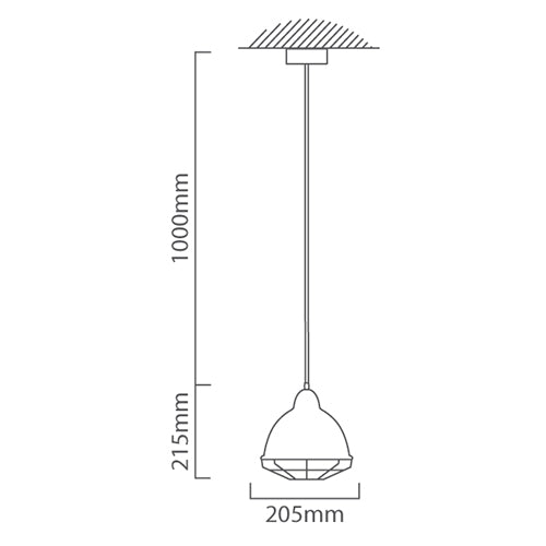 Vibrato Cage Mini Antique Brass Industrial Pendant Light - Lighting.co.za