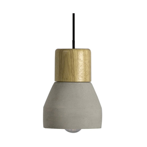 Panto Mini Ceramic Concrete and Wood Pendant Light - Lighting.co.za