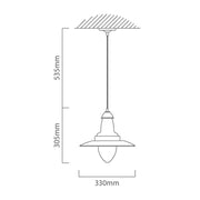 Fishermans Hat Antique Brass Pendant Light - Lighting.co.za