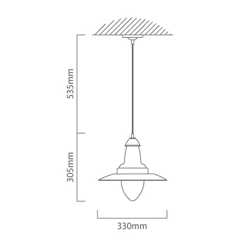 Fishermans Hat Antique Brass Pendant Light - Lighting.co.za