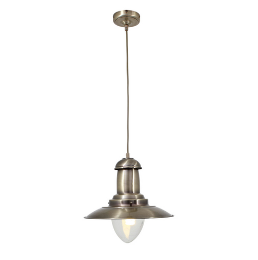 Fishermans Hat Antique Brass Pendant Light - Lighting.co.za