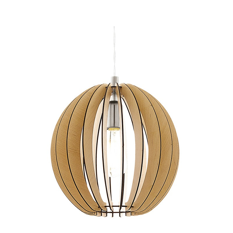 Cossano Ball Wooden Pendant Light 3 Sizes - Lighting.co.za