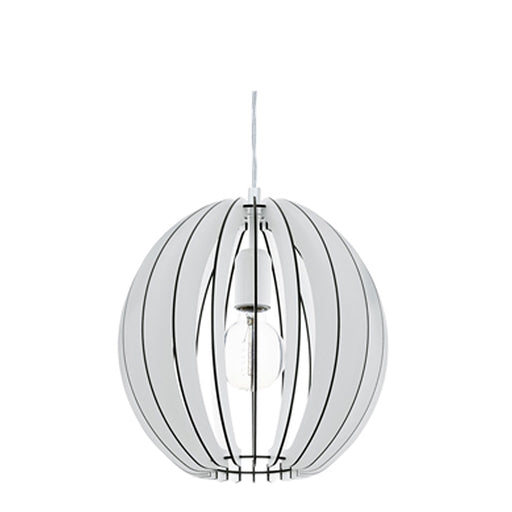 Cossano Ball White Wooden Pendant Light 2 Sizes - Lighting.co.za