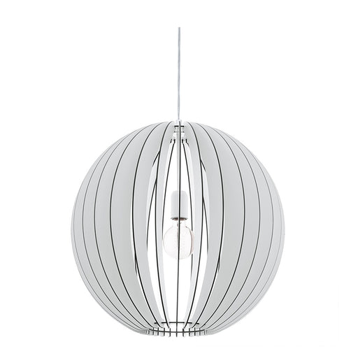 Cossano Ball White Wooden Pendant Light 2 Sizes - Lighting.co.za