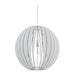 Cossano Ball White Wooden Pendant Light 2 Sizes - Lighting.co.za