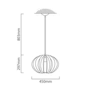 Cossano Flat Round Wooden Pendant Light 2 Options - Lighting.co.za