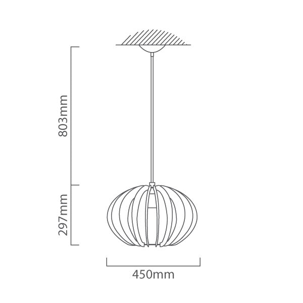 Cossano Flat Round Wooden Pendant Light 2 Options - Lighting.co.za