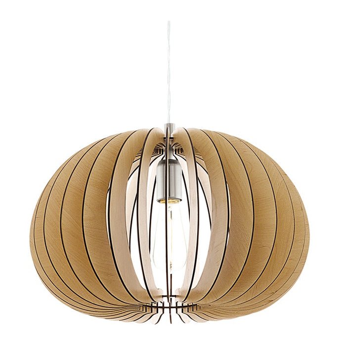 Cossano Flat Round Wooden Pendant Light 2 Options - Lighting.co.za