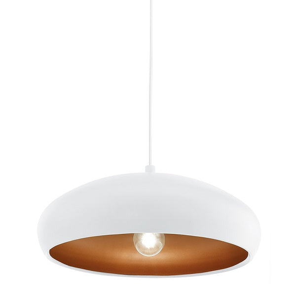 Mogano Black Or White Dome Pendant Light - Lighting.co.za
