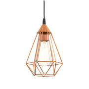 Tarbes Black | Copper Diamond Wire Pendant Light - Lighting.co.za