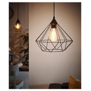 Tarbes Medium Black | Copper Diamond Wire Pendant Light - Lighting.co.za
