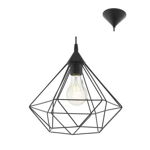 Tarbes Medium Black | Copper Diamond Wire Pendant Light - Lighting.co.za