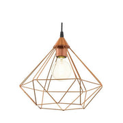 Tarbes Medium Black | Copper Diamond Wire Pendant Light - Lighting.co.za