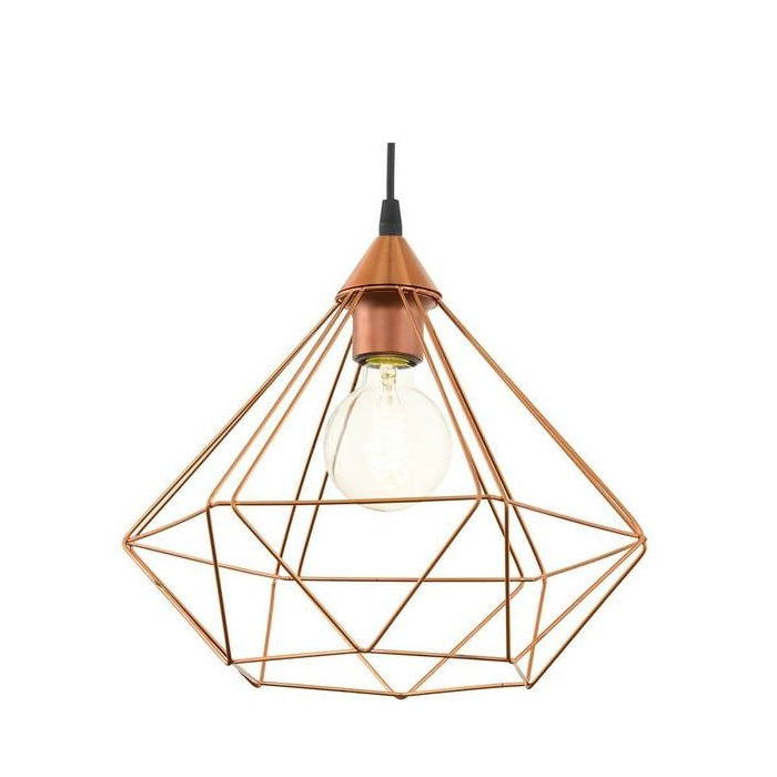 Tarbes Medium Black | Copper Diamond Wire Pendant Light - Lighting.co.za