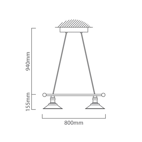 Stockbury Antique Brown Farmstyle Pendant Light - Lighting.co.za