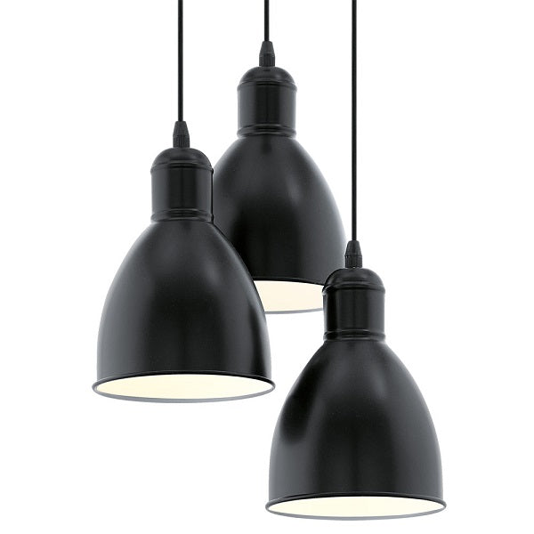 Priddy Black 3 Light Cluster Pendant Light - Lighting.co.za