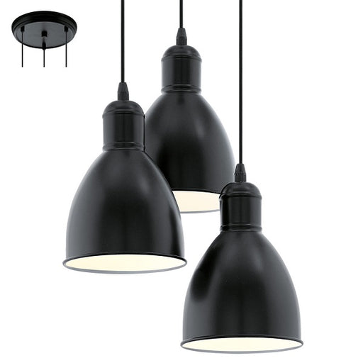 Priddy Black 3 Light Cluster Pendant Light - Lighting.co.za