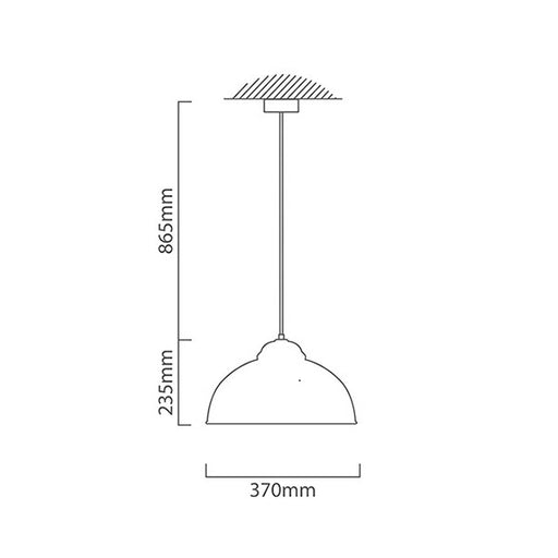 Truro Royale Black And Copper Dome Pendant Light - Lighting.co.za