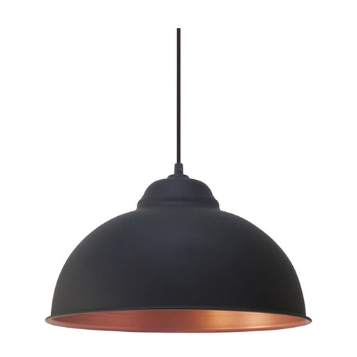 Truro Royale Black And Copper Dome Pendant Light - Lighting.co.za