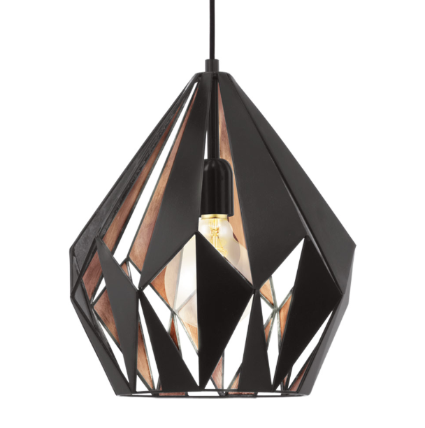 Carlton Black And Copper Grid Pendant Light - Lighting.co.za