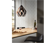 Carlton Black And Copper Grid Pendant Light - Lighting.co.za