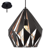 Carlton Black And Copper Grid Pendant Light - Lighting.co.za
