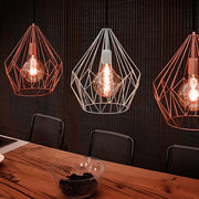 Carlton Diamond Black Or Copper Wire Shade Pendant Light - Lighting.co.za