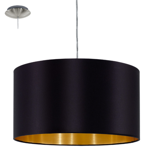 Maserlo Small Taupe Or Black Gold Shade Pendant Light - Lighting.co.za