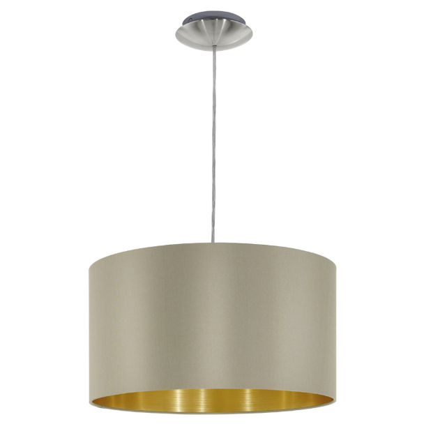 Maserlo Small Taupe Or Black Gold Shade Pendant Light - Lighting.co.za