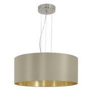 Maserlo Large Taupe Or Black Gold Shade Pendant Light - Lighting.co.za