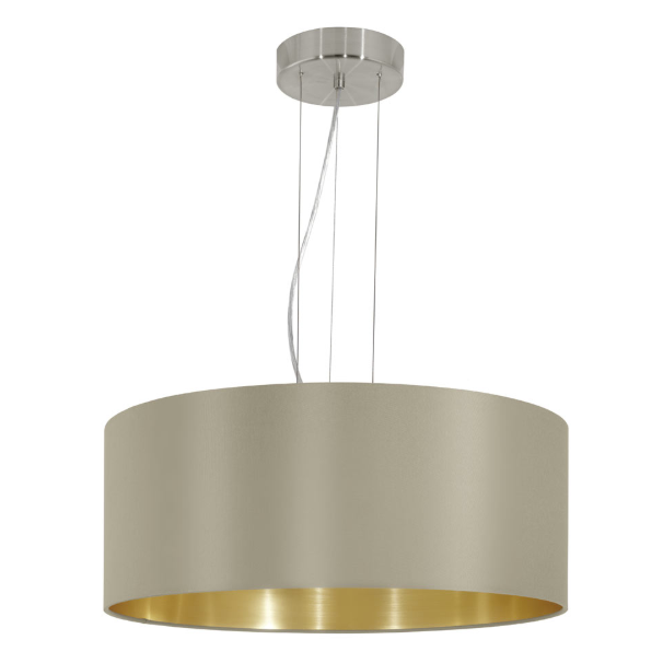 Maserlo Large Taupe Or Black Gold Shade Pendant Light - Lighting.co.za