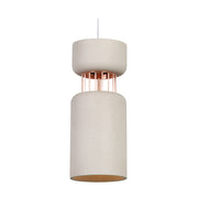 Jasper White Sandstone and Copper Concrete Pendant Light - Lighting.co.za