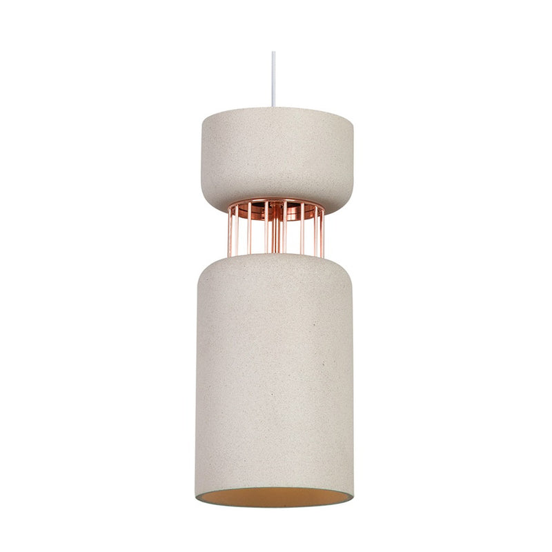 Jasper White Sandstone and Copper Concrete Pendant Light - Lighting.co.za
