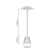 Ciao White and Gold Gypsum Pleat Mini LED Pendant Light - Lighting.co.za