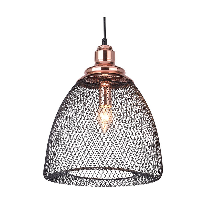 Casa Black and Copper Mesh Pendant Light - Lighting.co.za