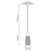 Casa Black and Copper Mesh Tall Pendant Light - Lighting.co.za