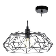 Carlton Copper And Black Wire Shade Pendant Light - Lighting.co.za