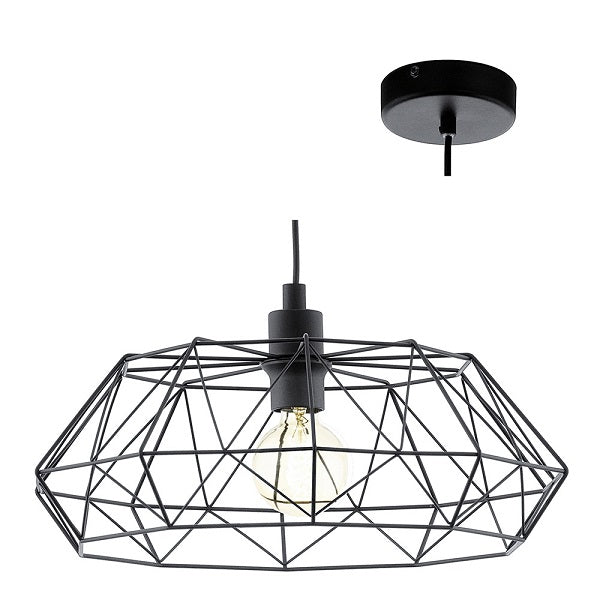 Carlton Copper And Black Wire Shade Pendant Light - Lighting.co.za
