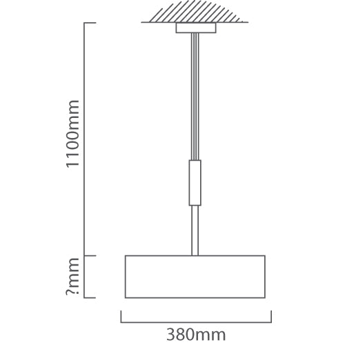 Romao Drum Grey Fabric Rise and Fall Adjustable LED Pendant Light - Lighting.co.za